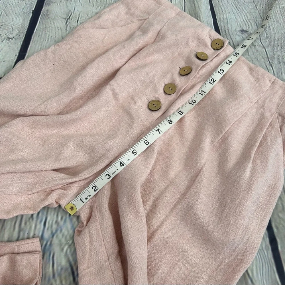 Topshop light Pink Wide-Leg high rise Pants NWT